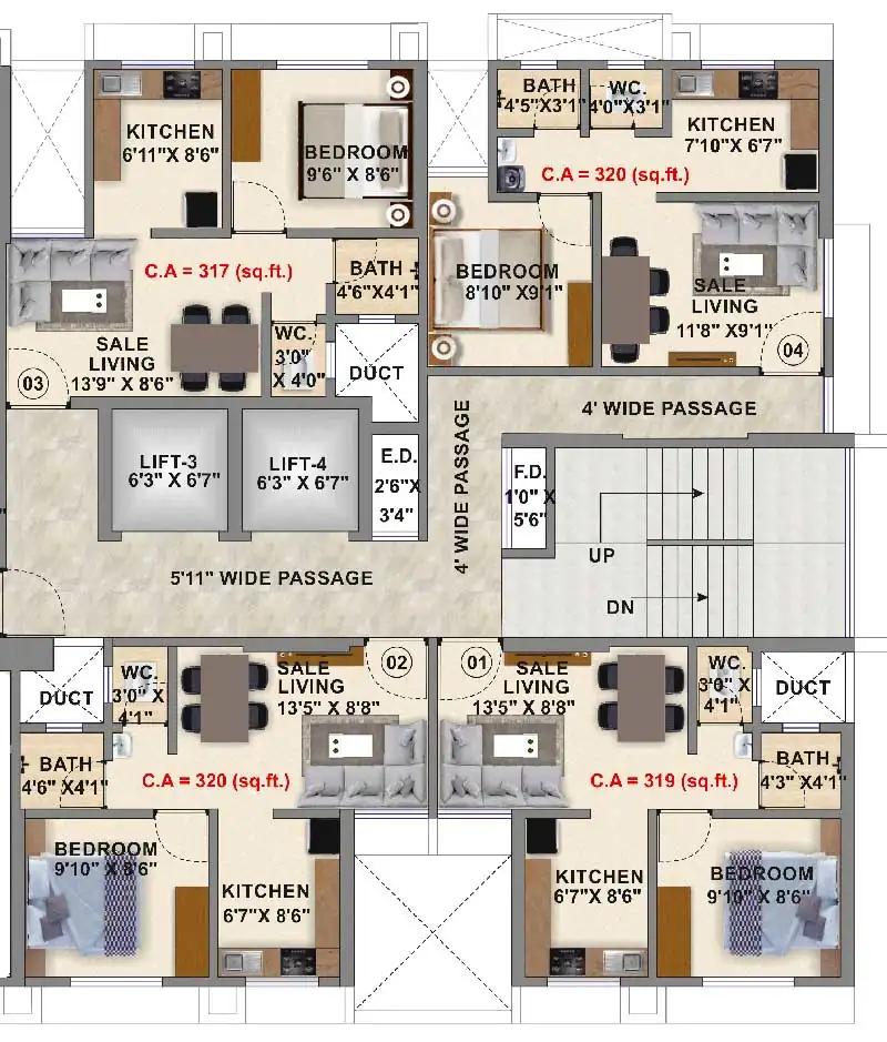 Samrin Blueberry 1BHK Smart Residence